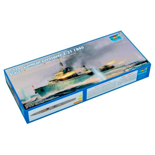 Сборная модель Trumpeter German Zerstorer Z-21 1940 (05792) 1:700 сборная модель trumpeter german cruiser admiral hipper 05775 1 700