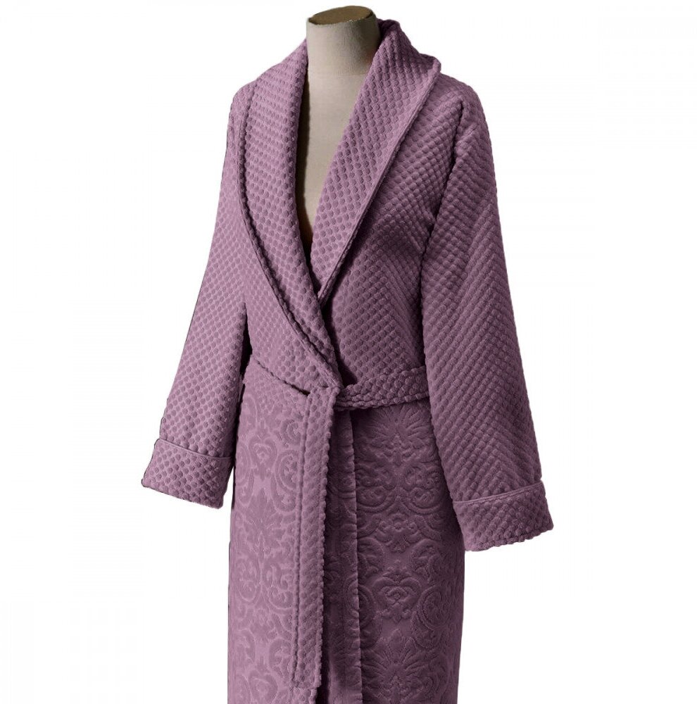Tivolyo home Банный халат Kimberley цвет: фиолетовый (S) - фотография № 1
