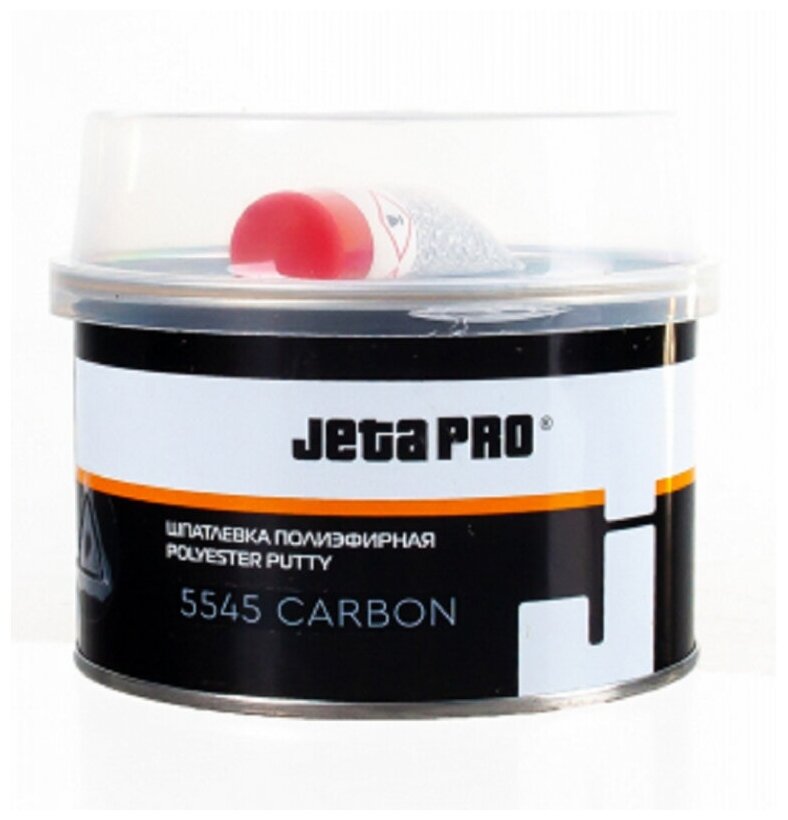 Шпатлевка наполняющая с углеволокном + отвердитель Jeta Pro Carbon, чёрная, 0,25+0,008кг