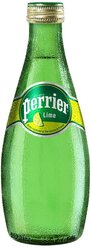 Минеральная вода Perrier газированная, со вкусом лайма, стекло, 0.33 л