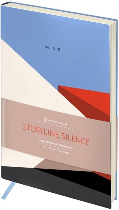 Ежедневник недатированный Greenwich Line "Silence", 136 листов, А5, кожзам, тонированный блок