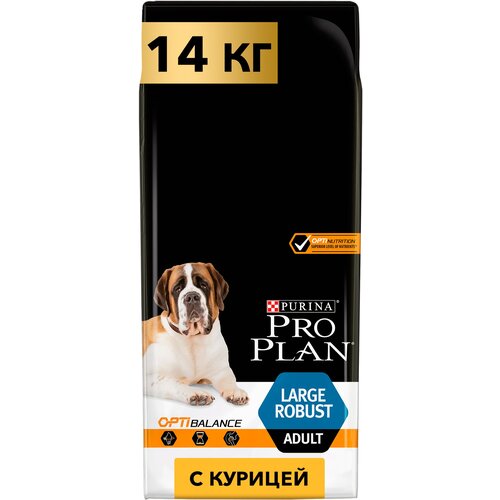 Сухой корм PRO PLAN® для взрослых собак крупных пород с мощным телосложением, с высоким содержанием курицы 14 кг