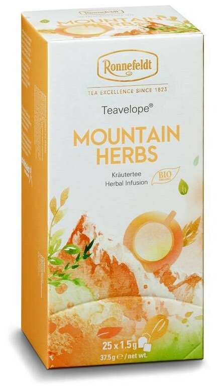 Чай Ronnefeldt Mountain Herbs, травяной, на чашку 25 пакетов