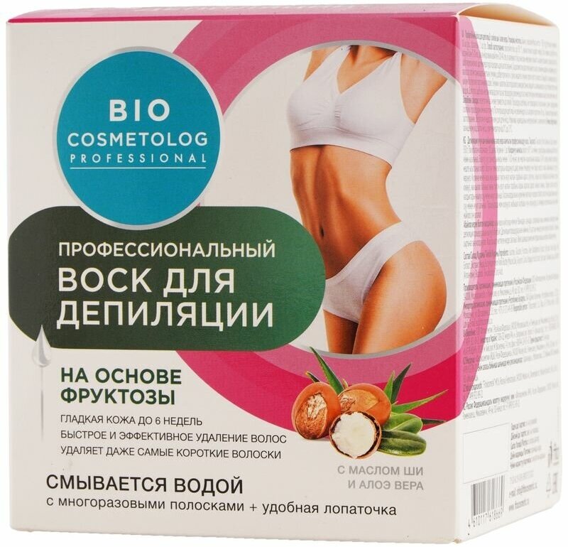 Воск для депиляции Fito Bio Cosmetolog Professional с маслом ши и алоэ вера 350г - фото №13