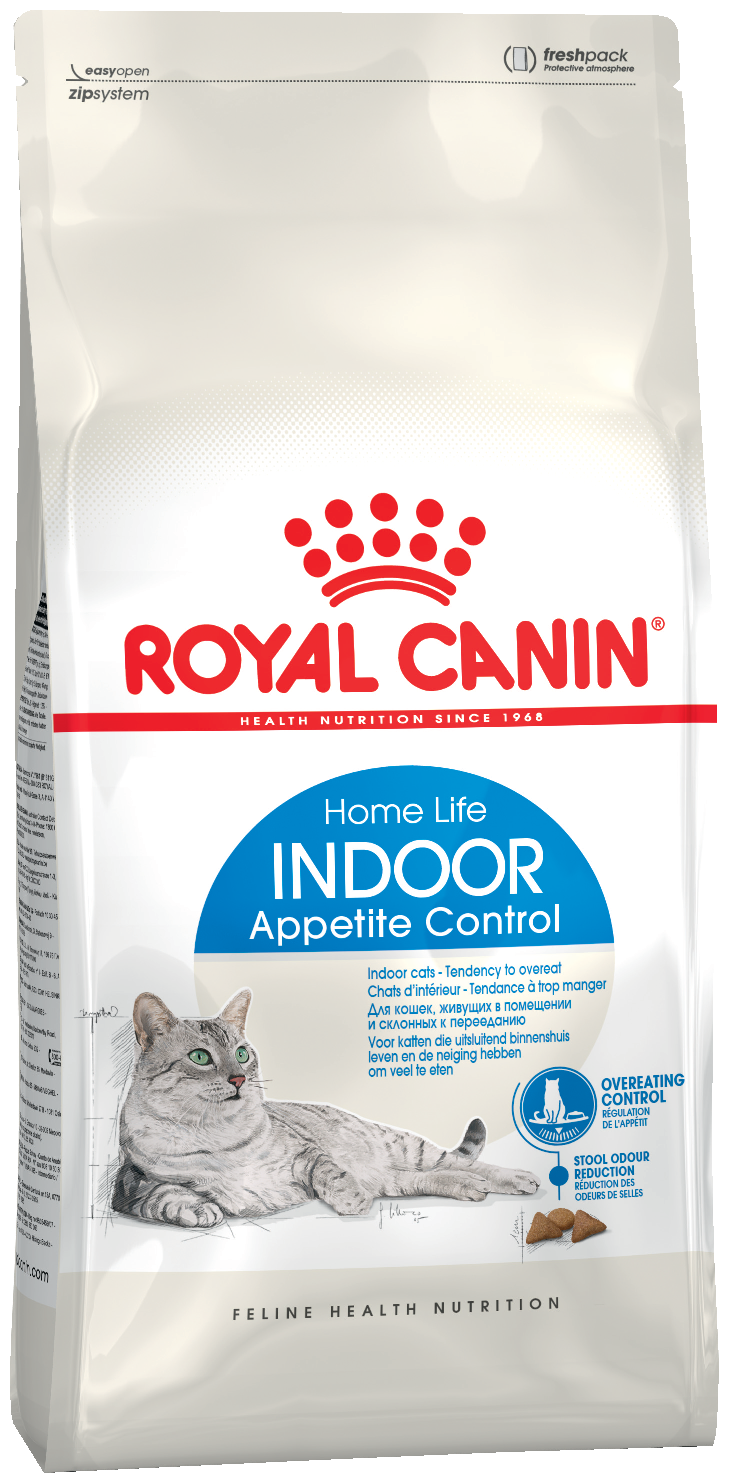 Сухой корм для кошек Royal Canin INDOOR APPETITE CONTROL (индор апетайт контрол) Питание для кошек, склонных к перееданию, живущих в помещении, в возрасте от 1 года до 7 лет 2 кг