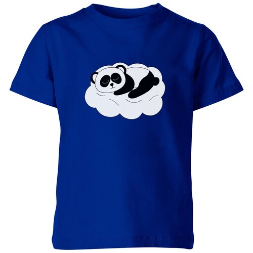 женская футболка панда спит на облаке s темно синий Футболка Us Basic, размер 6, синий