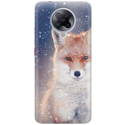 фото Ультратонкий силиконовый чехол-накладка для xiaomi redmi k30 pro / poco f2 pro с принтом "лисица в снегопад" gosso