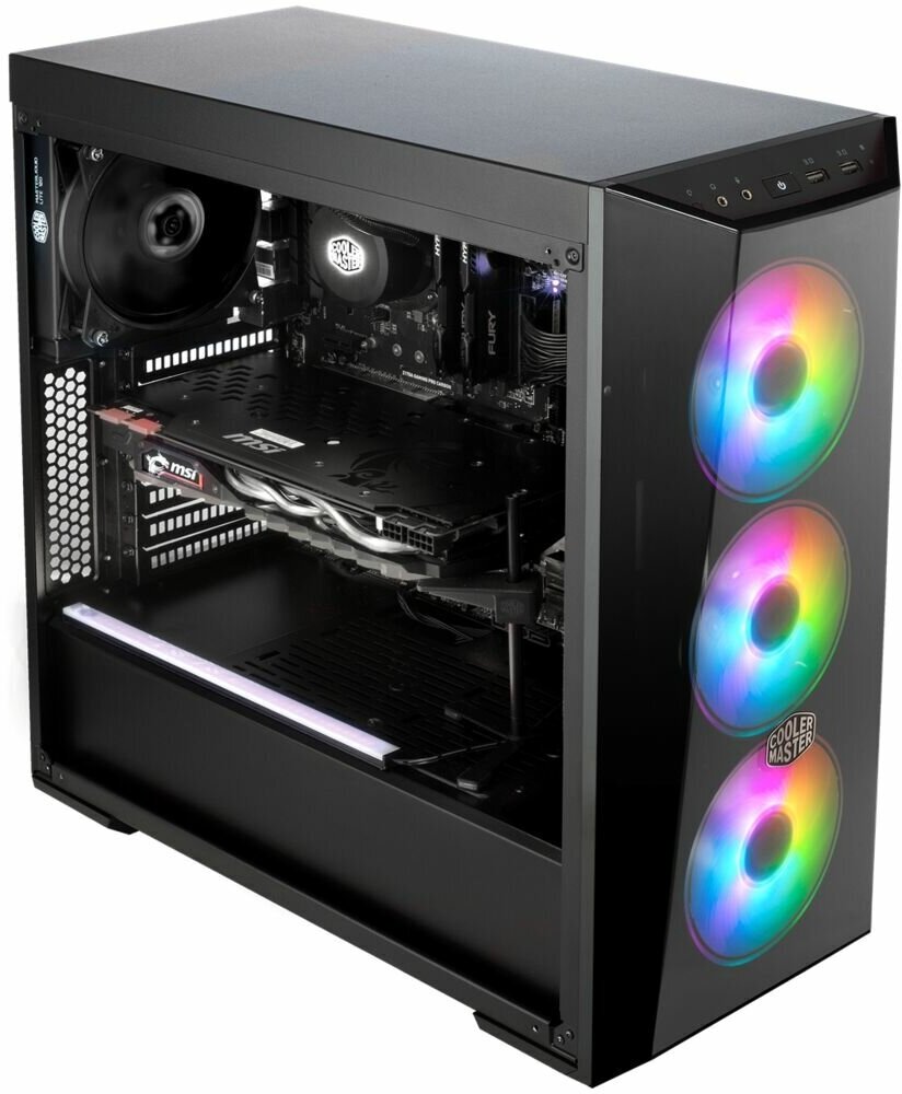 Корпус ATX Cooler Master MCW-L5S3-KGNN-05 черный, без БП, с окном, 2*USB 3.0, audio - фото №10