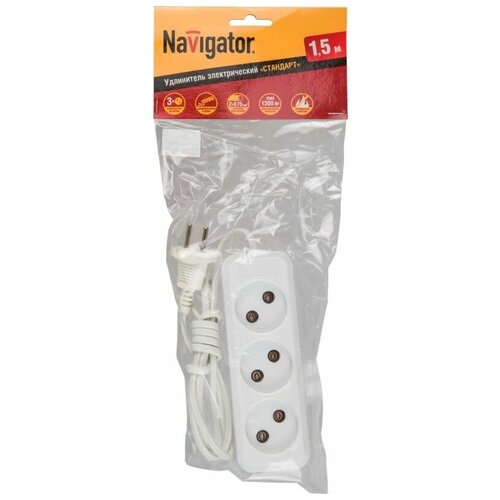 Удлинитель Navigator 71 448 NPE-S1-03-150-X-2x0.75