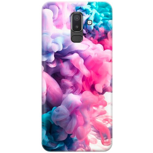 фото Re:pa накладка transparent для samsung galaxy j8 (2018) с принтом "розово-голубой дым"