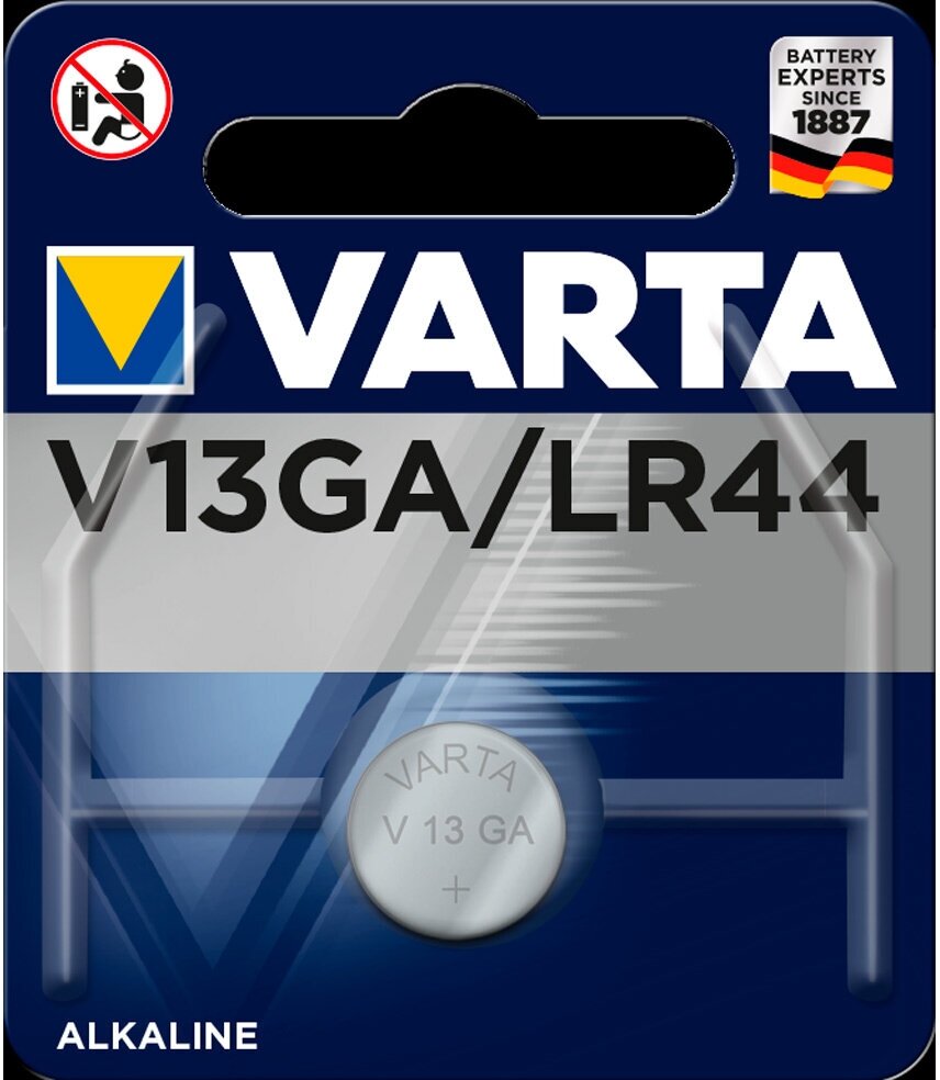 Элемент питания G13 (357 LR1154 LR44 V13GA) (1 шт) Varta 1xBL / цена за 1 шт /