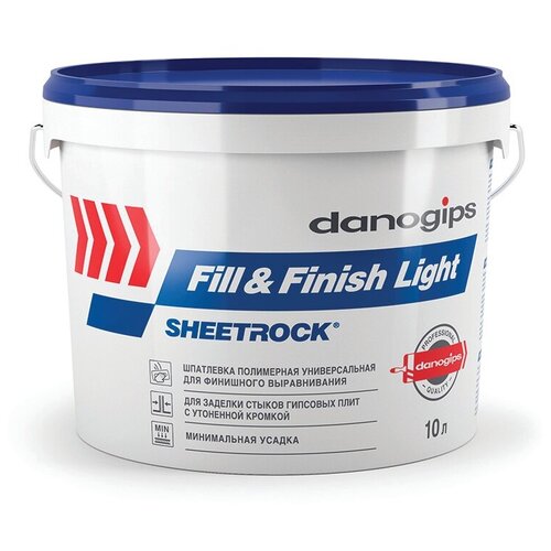 Шпатлевка DANOGIPS Fill&Finish Light, белый, 12 кг