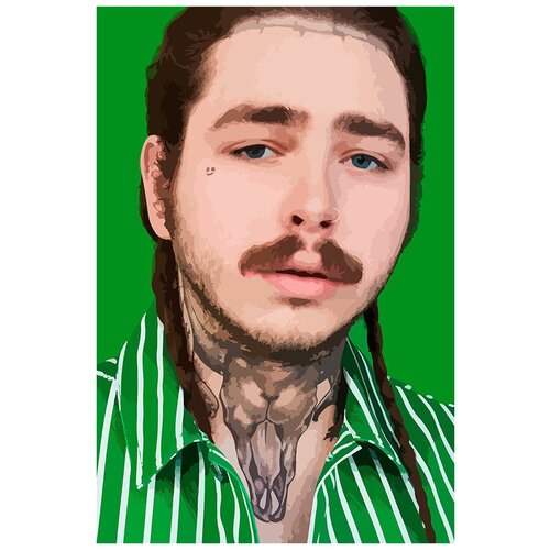 Картина по номерам на холсте Музыка Post Malone - 6097 В 60x40