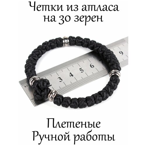 фото Плетеный браслет псалом, черный