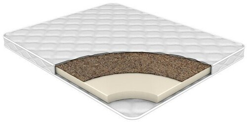 Матрас SIMPLE COCOS высота 8см для сна на диван кровать ортопедическая пена ВВ кокос стеганный жаккард (120 / 190)