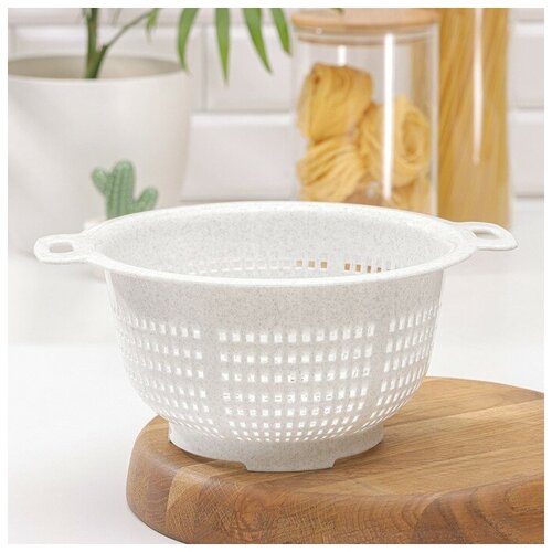 Дуршлаг кухонный d235 см цвет мраморный 363₽