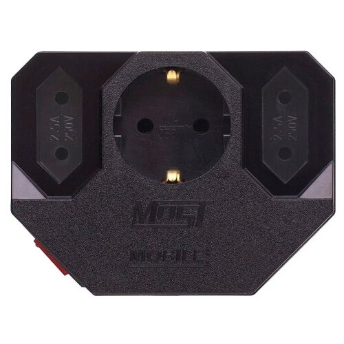 Сетевой фильтр MOST Mobile MRG, 3 розетки, с/з, 10А / 2200 Вт 3 83 мм 110 мм 43 мм черный