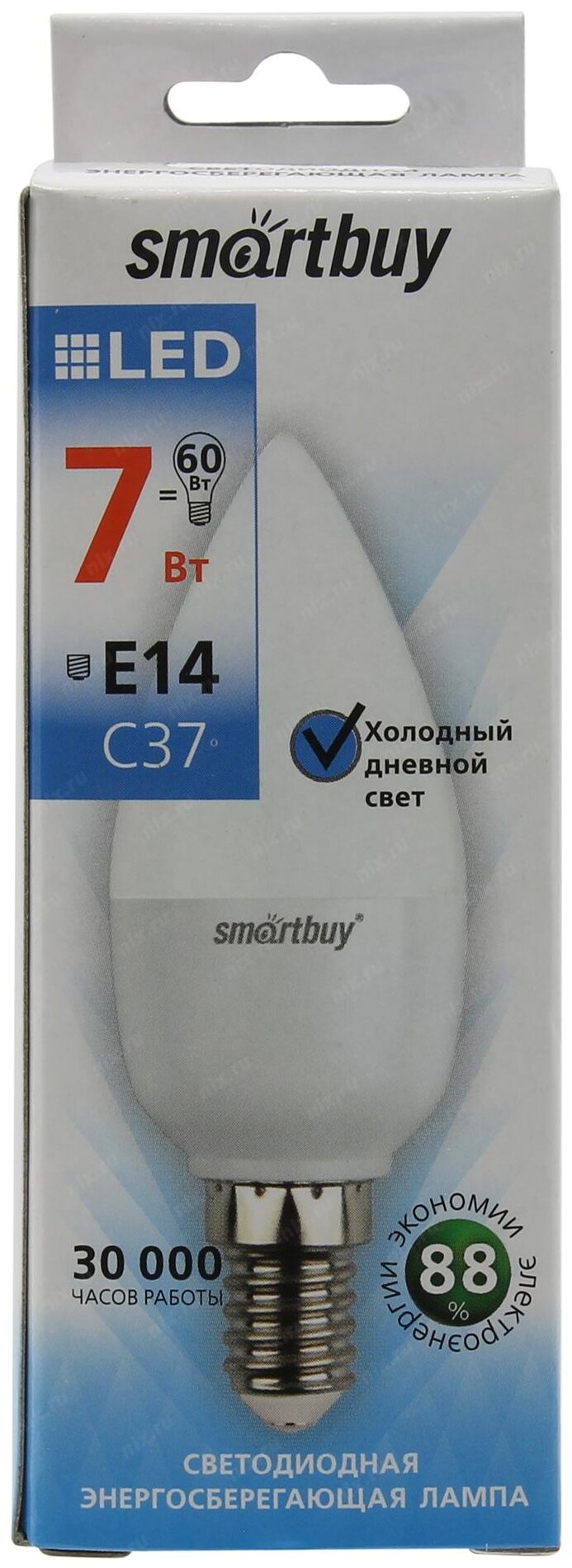 Светодиодная (LED) Лампа Smartbuy-C37-07W/6000