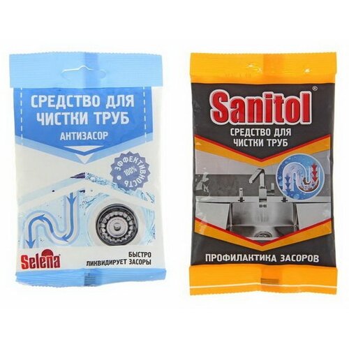 Антизасор для чистки труб Sanitol, 90 г