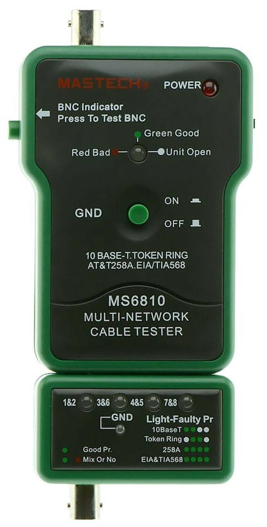 Кабельный тестер аналоговый Mastech MS6810 Кабельный тестер аналоговый Mastech MS6810