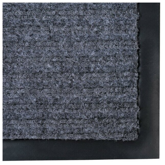 Коврик придверный влаговпитывающий, ребристый, Стандарт, размер 40х60 см, цвет серый - фотография № 2