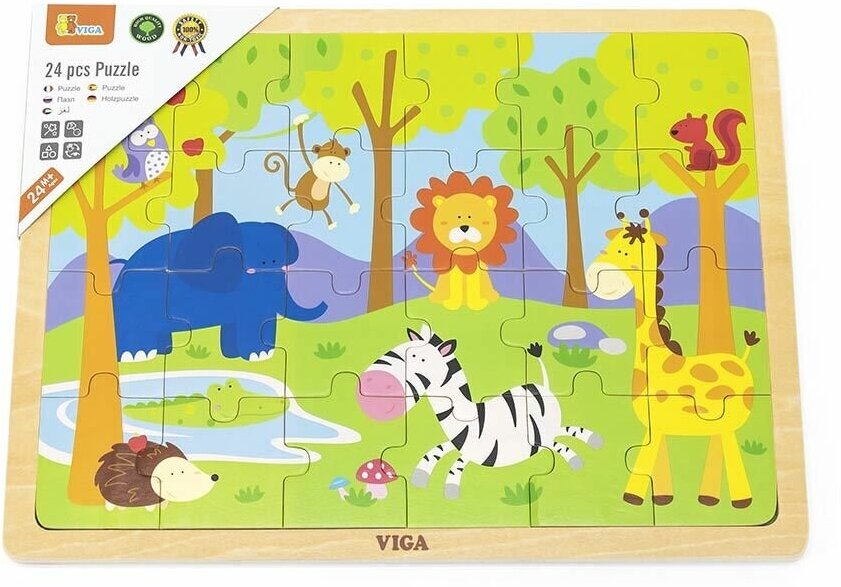 Пазл Viga Toys Сафари, 24 элемента (50198) - фото №9