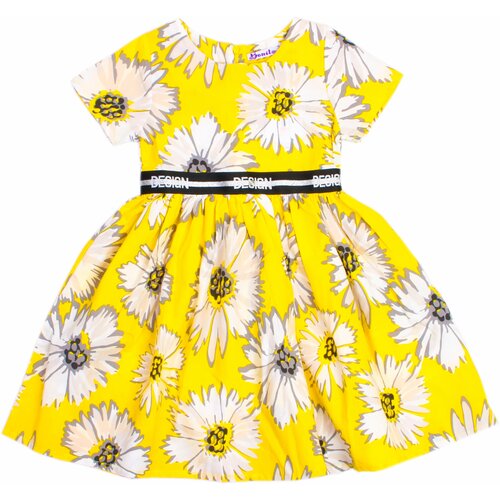 Платье BONITO KIDS, хлопок, размер 122, желтый
