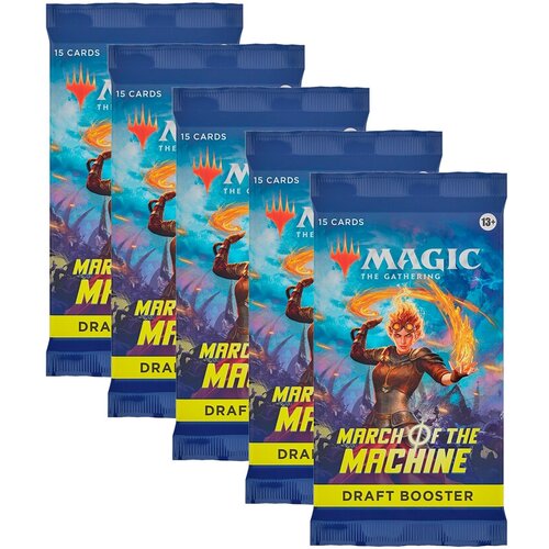 Magic The Gathering: 5 Драфт-бустеров MTG издания March of the Machine на английском языке mtg bundle march of the machine the aftermath на английском языке