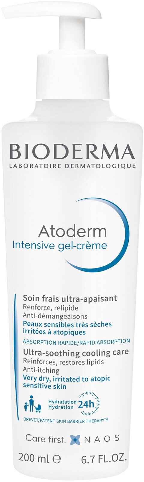 Освежающий гель-крем при атопии и экземе Bioderma Atoderm Intensive Gel Cream 200 мл .