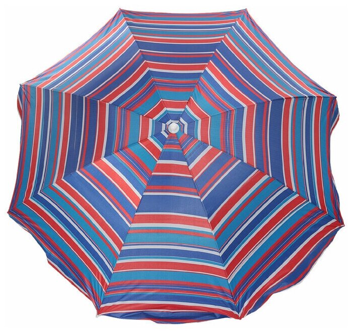 Зонт пляжный "Модерн" с серебряным покрытием, d=150 cм, h=170 см, микс./В упаковке шт: 1 - фотография № 6