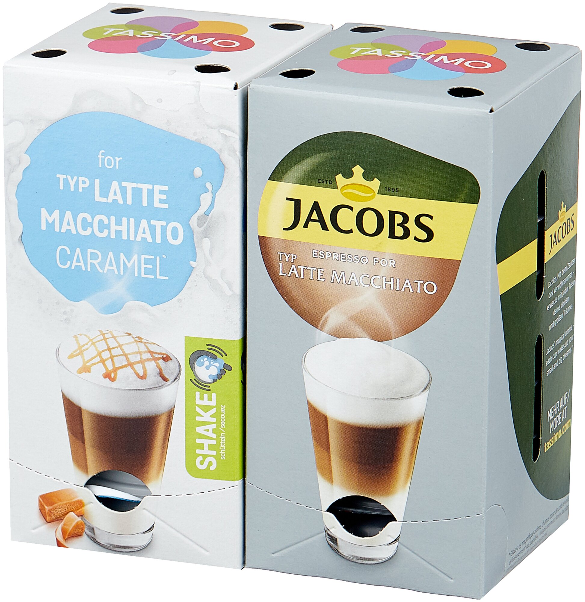 Кофе в капсулах Tassimo Jacobs Latte Macchiato Caramel, 16 кап. в уп., 3 упаковки - фотография № 5