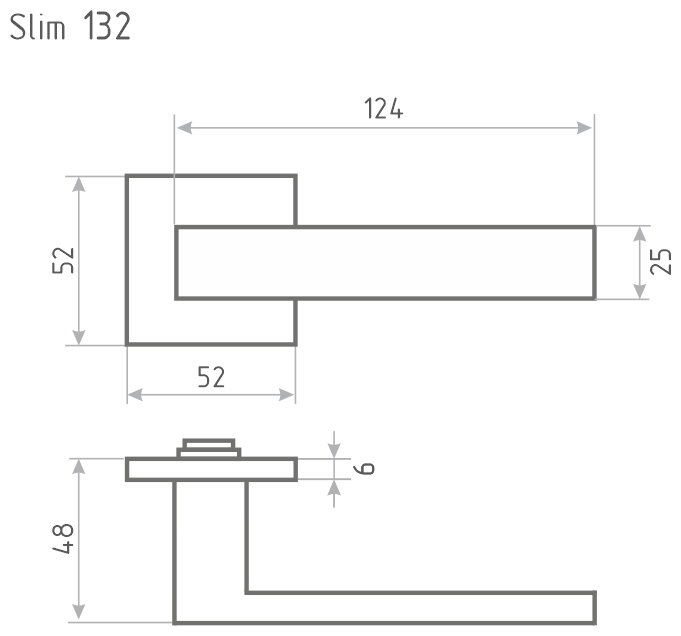 Ручка дверная 132К Slim, матовый никель Нора-М 18624 - фотография № 4