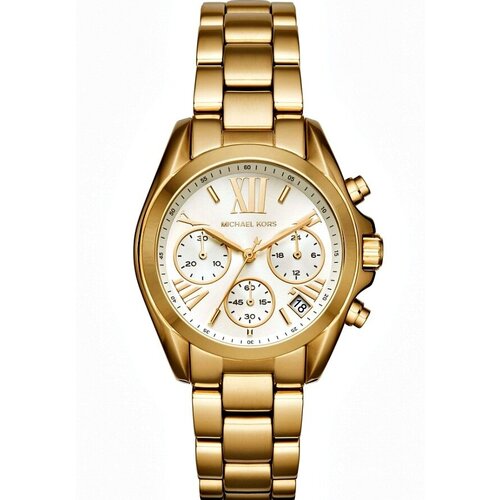 Наручные часы MICHAEL KORS Часы Michael Kors Bradshaw Белый циферблат, золотой
