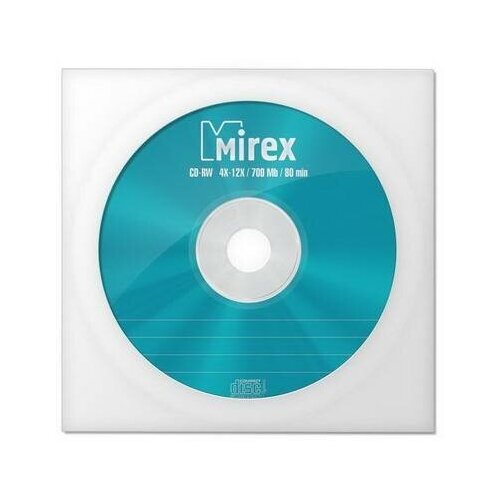 Диск CD-RW 700Mb 12x Mirex UL121002A8C + конверт 1шт. (UL121002A8C)