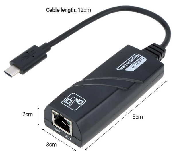 Адаптер PALMEXX USB-C3.1 to Ethernet 10/100/1000Mbps