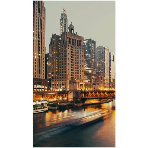 Гибкий настенный обогреватель Ночной город для помещений 60х105 см 130500₽