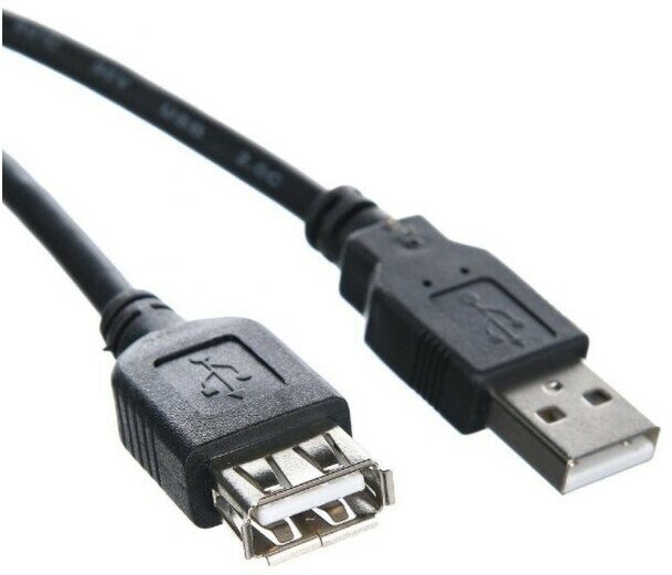 Кабель удлинительный USB 2.0 AM/AF 1,5 м Telecom черный (TUS6990-1.5M)