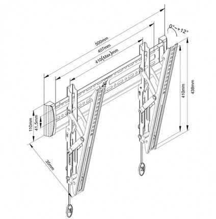 ONKRON SN14 черный {Для телевизоров диагональю 32"-55" VESA: 75x75, 100x100, 100x200, 200x100, 200x200, 200x300, 200x400, 300x100, 300x200, 300x300, 300x400, 400x200, 400x300,400x400 мм} - фото №13