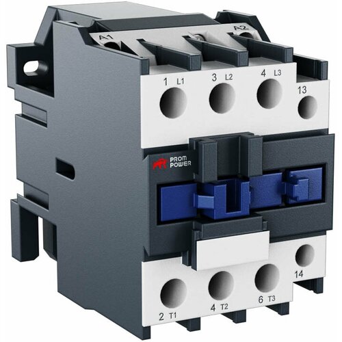 Контактор Prompower JLC1-D32-10 (AC220), 32A, 3 полюса, доп контакт 1НО, напряжение катушки 220VAC