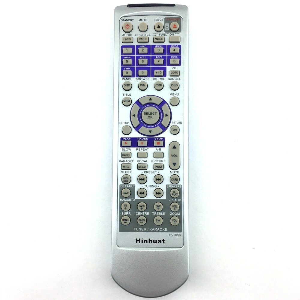 Пульт дистанционного управления универсальный для DVD/TV BBK RC-2065 DK1004S DK1005S DK929S AV250T ​LT119 LT120 LT121​ AV215T