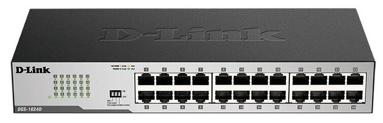 D-Link Сетевое оборудование DGS-1024D I2A Неуправляемый коммутатор с 24 портами 10 100 1000Base-T