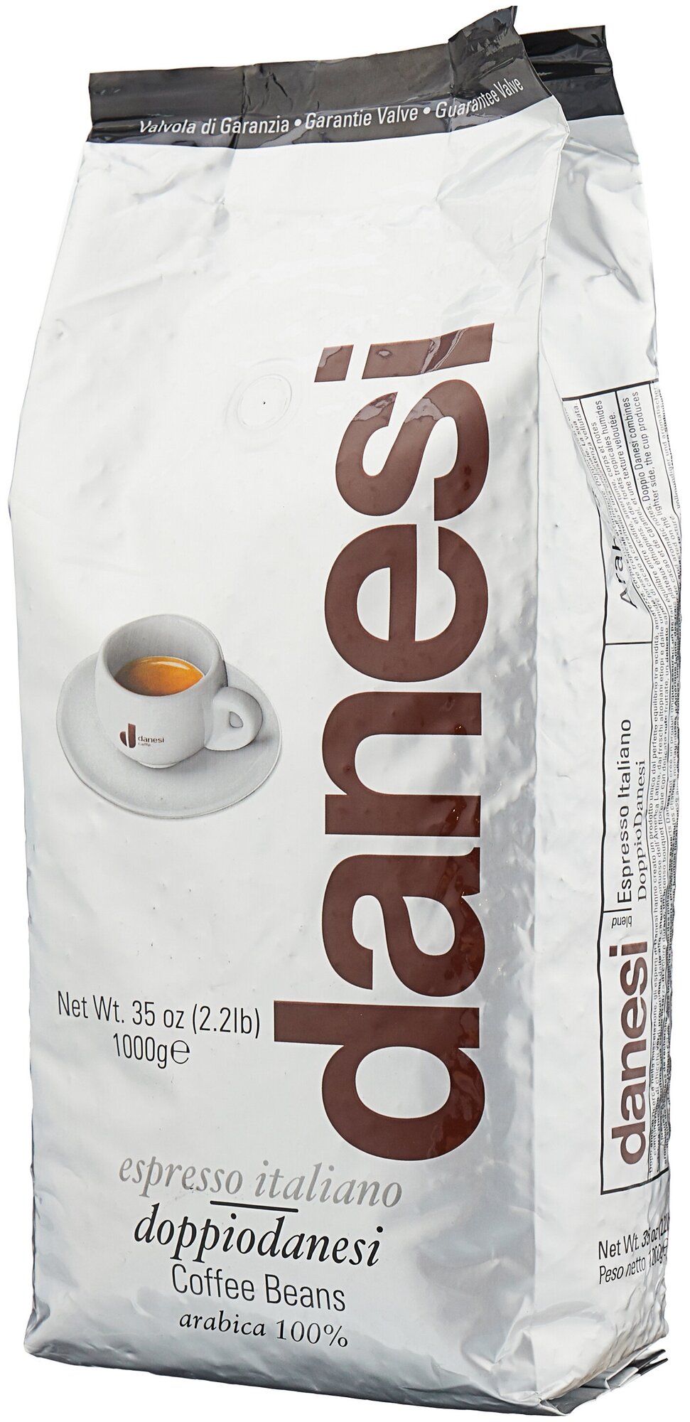 Кофе в зернах Danesi Espresso Doppio, шоколад, фрукты, 1 кг