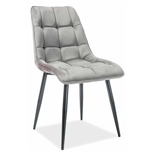 фото Стул signal chic velvet, серый - черный