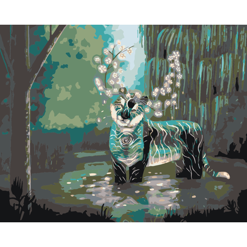Картина по номерам Лесной тигр на стену картина по номерам лесной водопад на стену