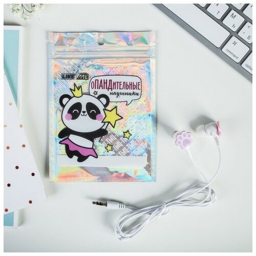 Наушники в пакете Панда вакуумные белые 46700₽