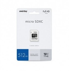 Карта памяти SmartBuy microSDXC Class 10 UHS-I U1 V10 + SD adapter