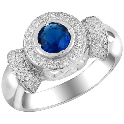 фото Эстет кольцо с 58 фианитами из серебра у15к250080-1, размер 18