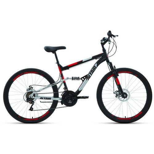 Горный (MTB) велосипед ALTAIR MTB FS 26 2.0 Disc черный/красный 16 рама