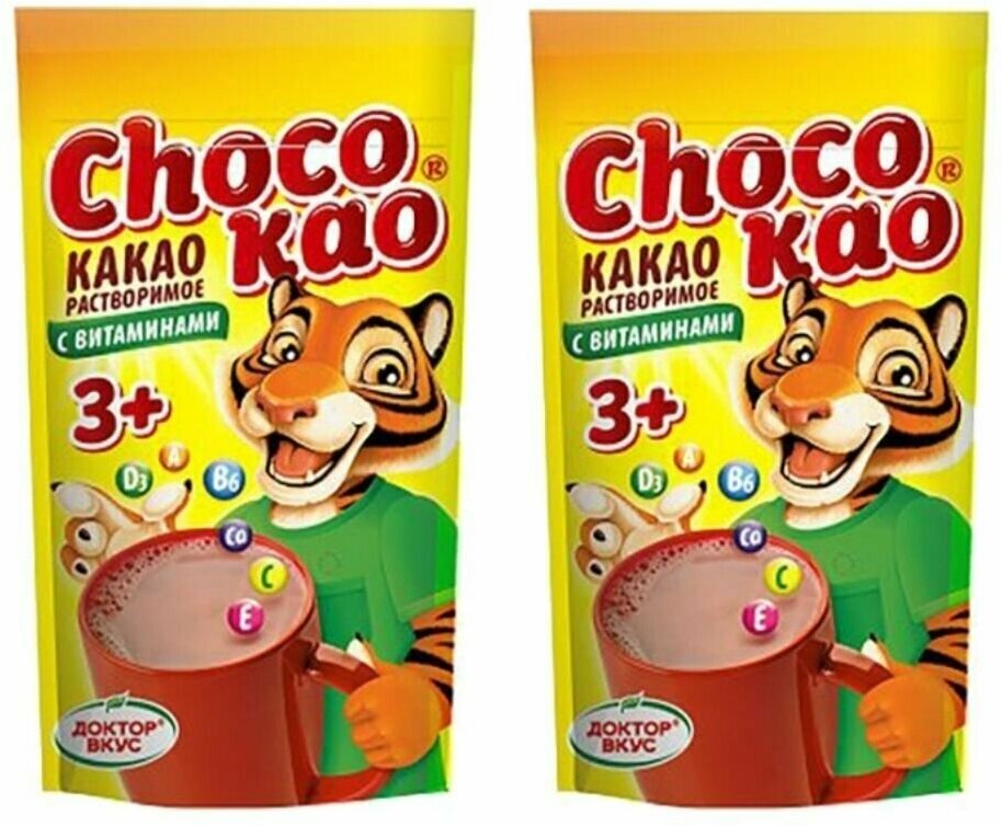 Какао Chocokao растворимый, 2 упаковки по 500 гр.