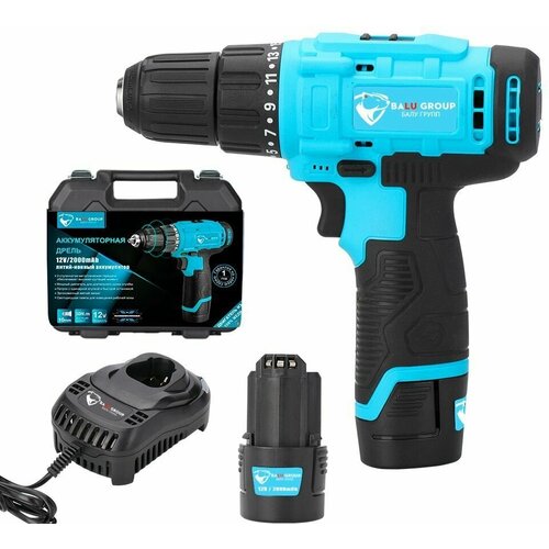 Дрель-шуруповерт Balu 12V от аккумулятора 2АКБ 399900₽